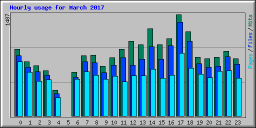 Hourly usage for March 2017