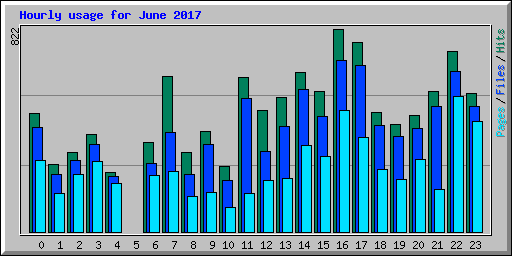 Hourly usage for June 2017