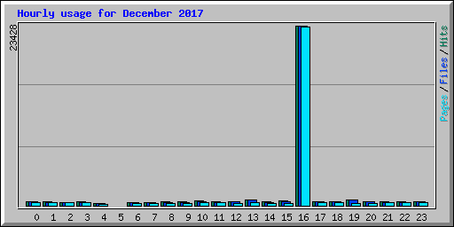 Hourly usage for December 2017