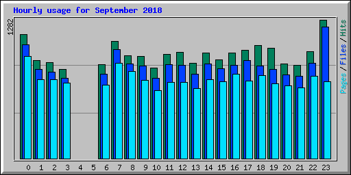 Hourly usage for September 2018