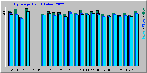 Hourly usage for October 2022