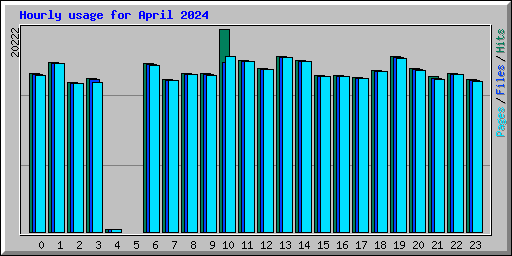 Hourly usage for April 2024